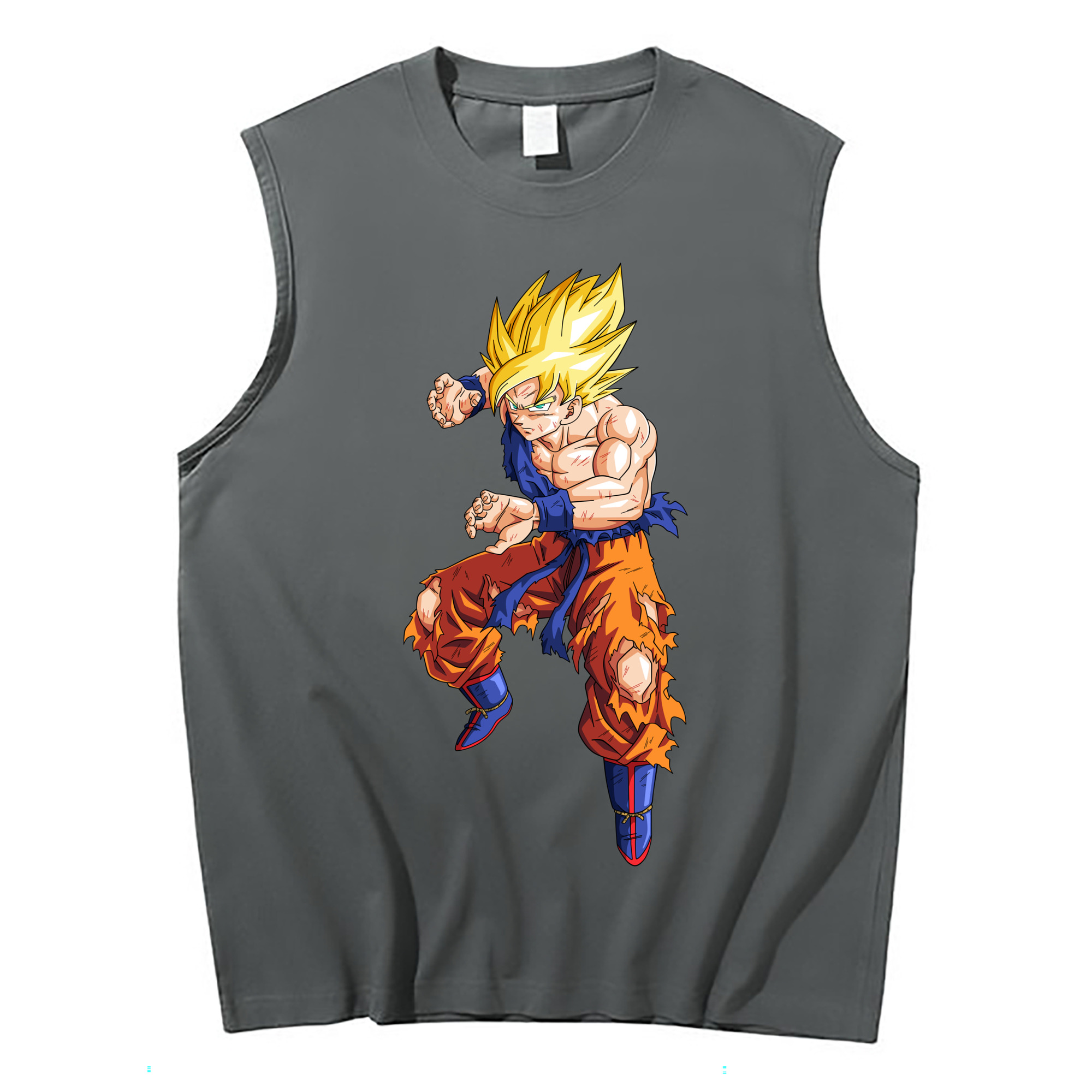 （画像用） ドラゴンボール 孫悟空（そん ごくう）Son Goku カカロット DRAGON BALL Kakarotto コットン100％タンクトップ（フロントプリント）
